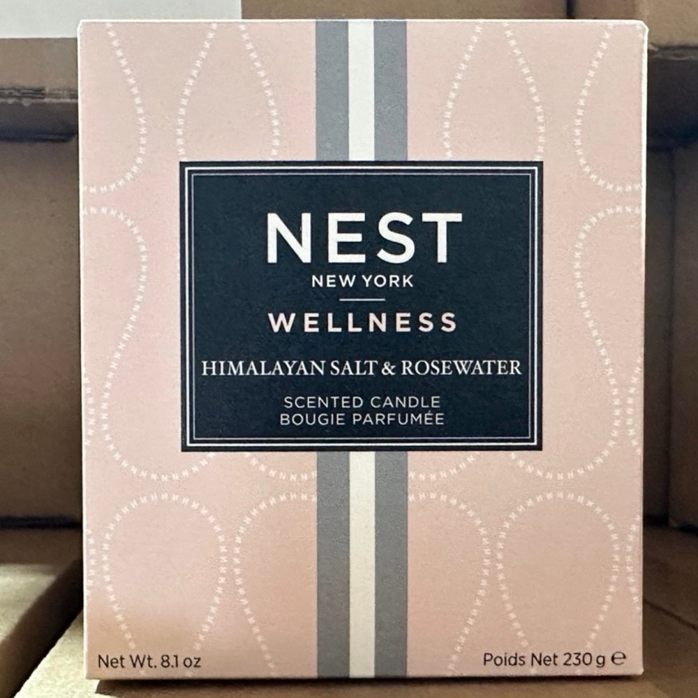 NEST HIMALAYAN SALT & ROSEWATER 8.1 OZ SCENTED CANDLE (BRAND NEW IN SEALED BOX)
